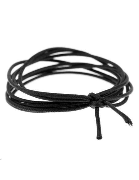 Coton ciré 1,3mm noir  Coton ciré 1,3mm- 1