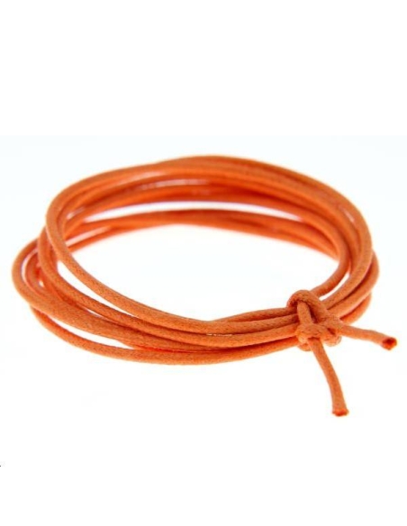 Coton ciré 1,3mm orange  Coton ciré 1,3mm- 1