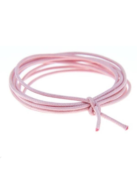 Coton ciré 1,3mm rose  Coton ciré 1,3mm- 1