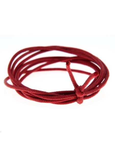 Coton ciré 1,3mm rouge  Coton ciré 1,3mm- 1