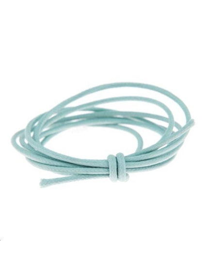 Coton ciré 1,8mm azur  Coton ciré 1,8mm- 1