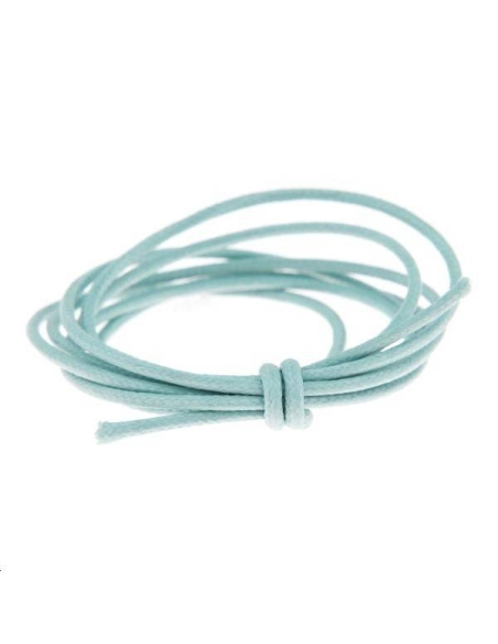 Coton ciré 1,8mm azur  Coton ciré 1,8mm- 1 Coton ciré 1,8mm azur  Coton ciré 1,8mm- 1
