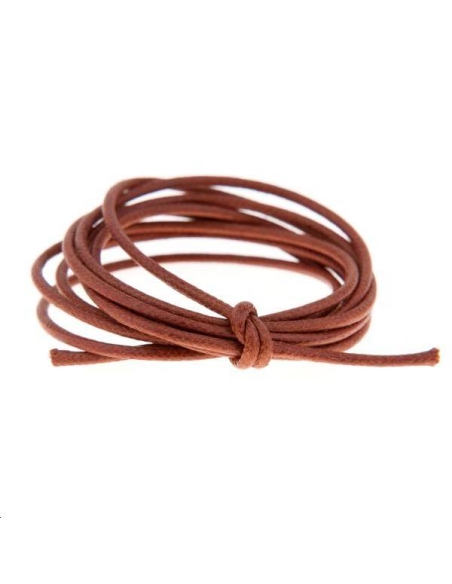 Coton ciré 1,8mm brique  Coton ciré 1,8mm- 1