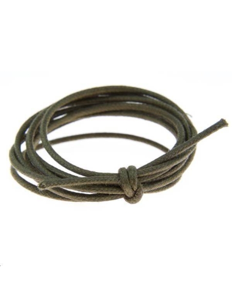 Coton ciré 1,8mm kaki  Coton ciré 1,8mm- 1