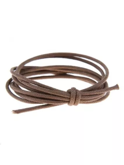 Coton ciré 1,8mm marron  Coton ciré 1,8mm- 1