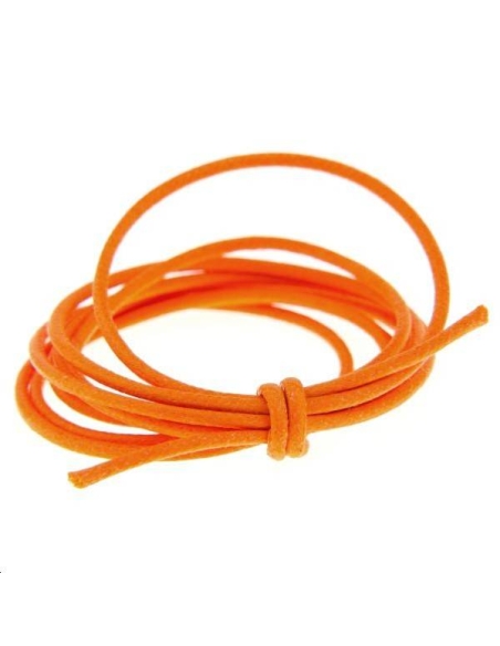 Coton ciré 1,8mm orange  Coton ciré 1,8mm- 1