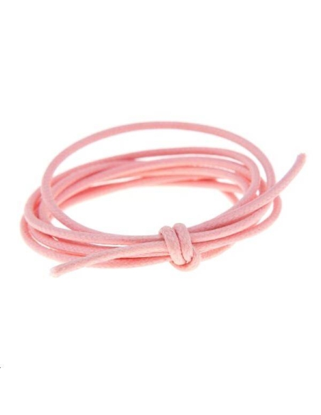 Coton ciré 1,8mm rose  Coton ciré 1,8mm- 1 Coton ciré 1,8mm rose  Coton ciré 1,8mm- 1
