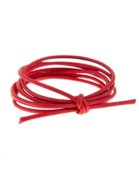 Coton ciré 1,8mm rouge  Coton ciré 1,8mm- 1