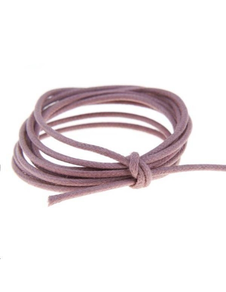 Coton ciré 1,8mm violet  Coton ciré 1,8mm- 1