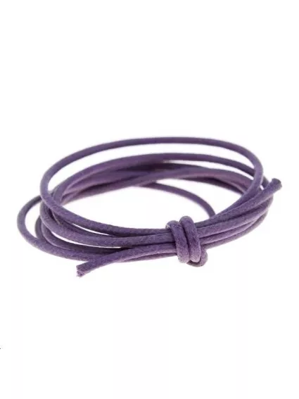 Coton ciré 1,8mm violet foncé  Coton ciré 1,8mm- 1