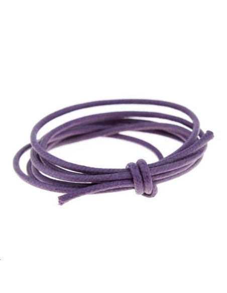 Coton ciré 1,8mm violet foncé  Coton ciré 1,8mm- 1