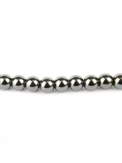 Hématite ronde 8mm  Les perles rondes 8-9mm en lot- 1