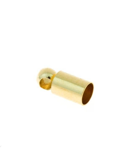 Embout cylindre avec anneau 8x3,5mm  Embouts cordons & chaînes- 1