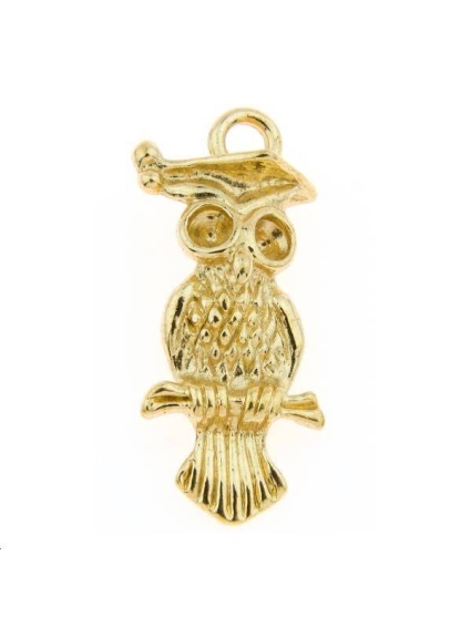 Pendentif hiboux 22x9mm  Pendentifs- 1