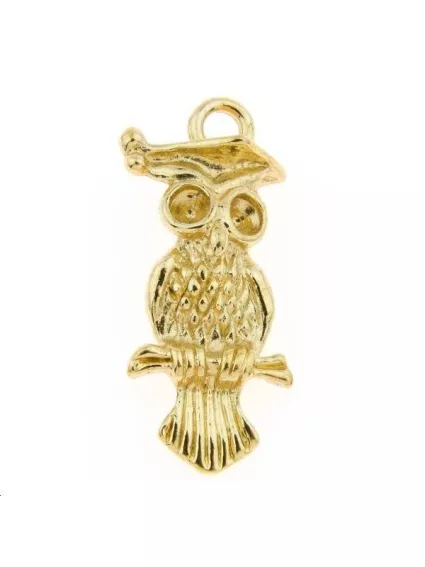 Pendentif hiboux 22x9mm  Pendentifs- 1