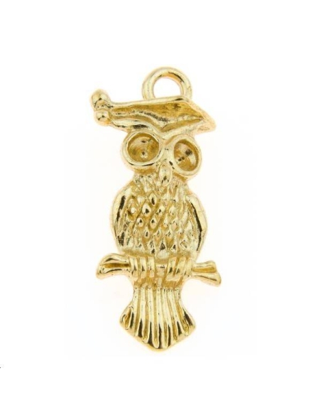 Pendentif hiboux 22x9mm  Pendentifs- 1