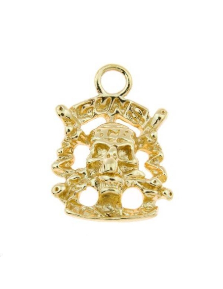 Pendentif tête de mort pirate 22x15mm  Pendentifs- 1 Pendentif tête de mort pirate 22x15mm  Pendentifs- 1