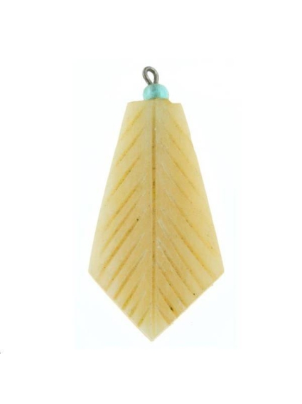 Pendentif en os 30x17mm  Matières naturelles- 1