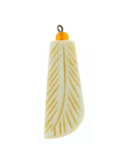 Pendentif en os 30x12mm  Matières naturelles- 1