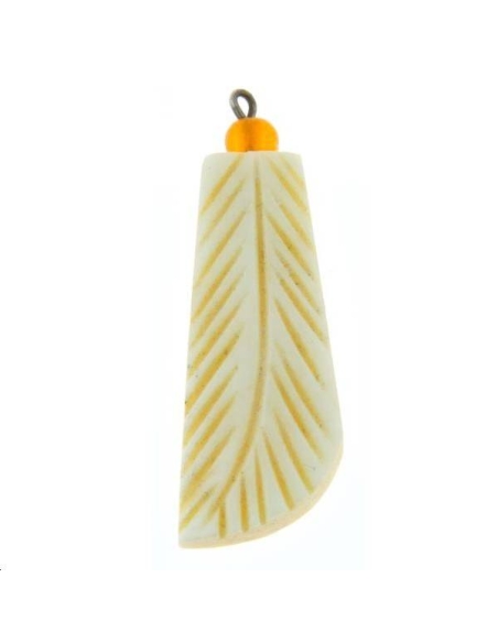 Pendentif en os 30x12mm  Matières naturelles- 1