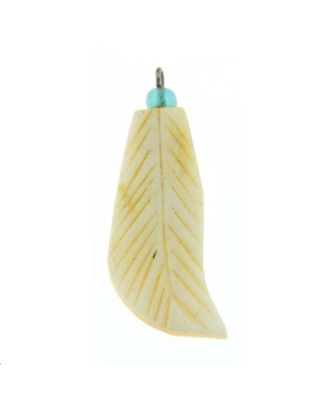 Pendentif en os 28x11mm  Matières naturelles- 1