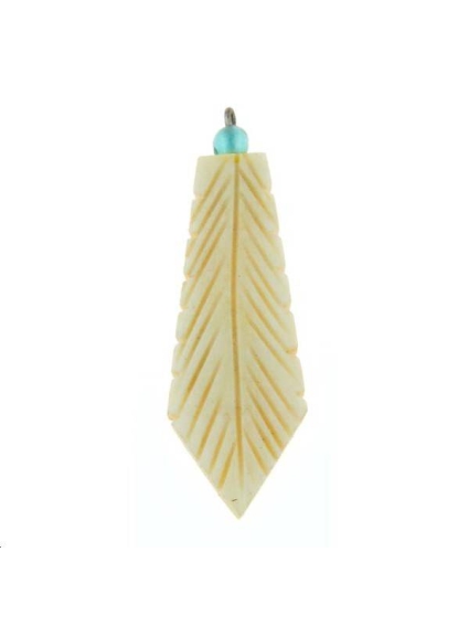 Pendentif en os 35x13mm  Matières naturelles- 1
