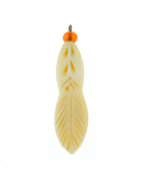 Pendentif en os 36x10mm  Matières naturelles- 1 Pendentif en os 36x10mm  Matières naturelles- 1