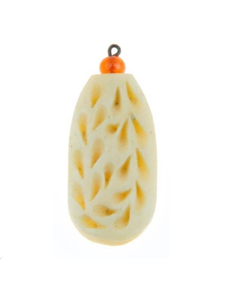 Pendentif en os 30x15mm  Matières naturelles- 1 Pendentif en os 30x15mm  Matières naturelles- 1