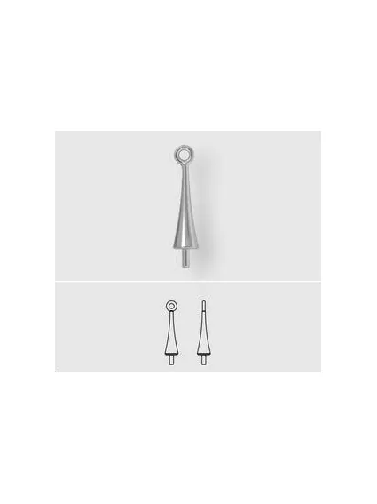 Bélière 9mm laiton brut pour 653012  Bélières Pure drop- 1 2