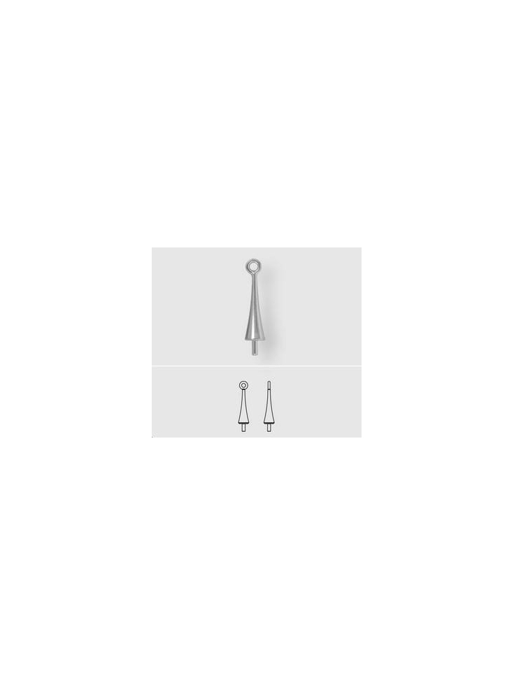 Bélière 9mm laiton brut pour 653012  Bélières Pure drop- 2