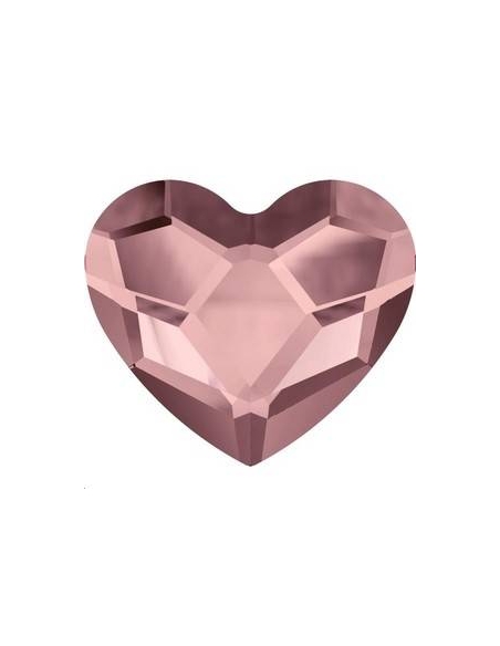 Heart flat back 6mm cr antique pink  Heart flat back- 2 Heart flat back 6mm cr antique pink  Heart flat back- 2