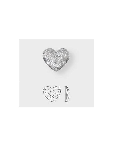 Heart flat back 6mm crystal  Heart flat back- 3 Heart flat back 6mm crystal  Heart flat back- 3