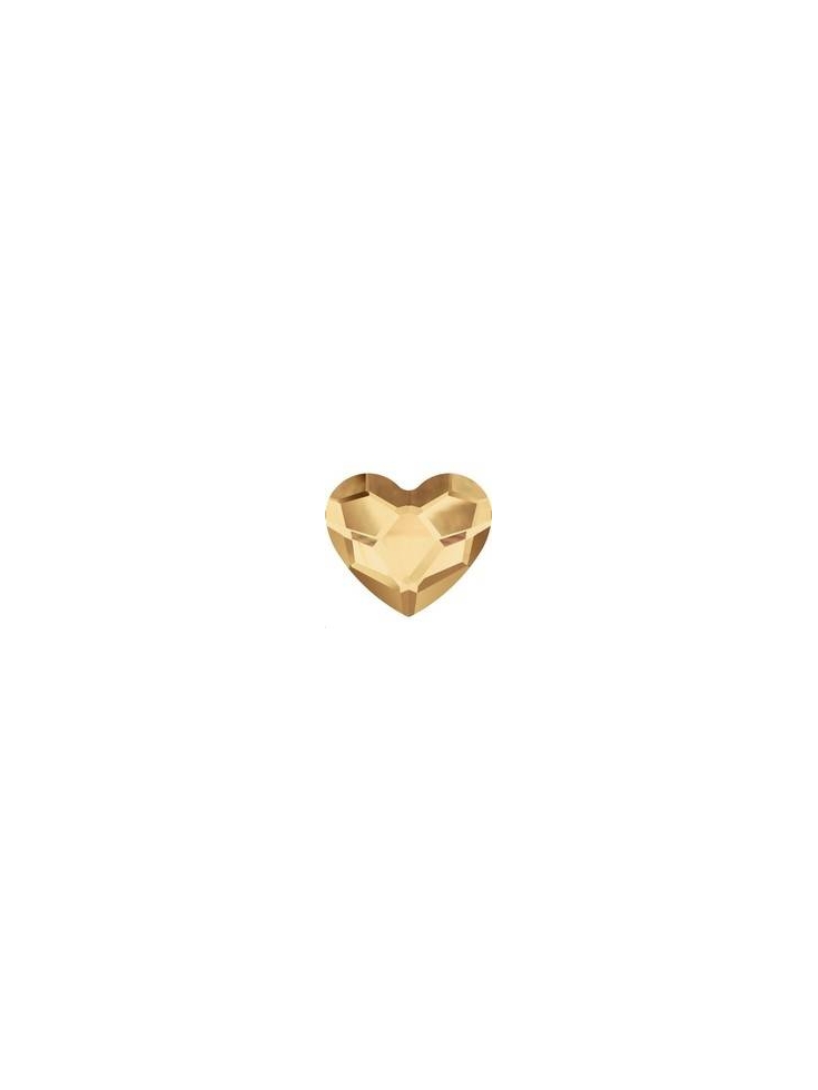 Heart flat back 6mm golden shadow  Heart flat back- 1