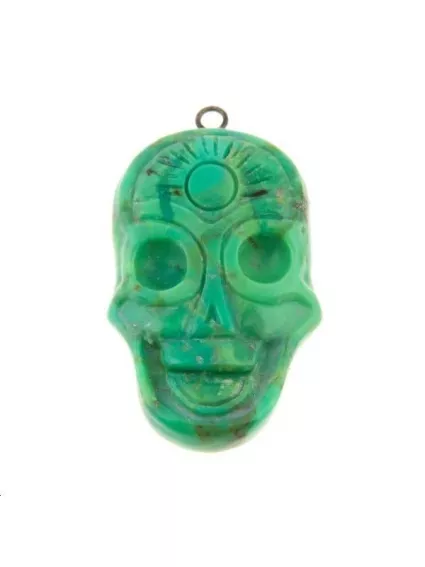 Turquoise compressée teintée 32x17mm  Les pendentifs en pierre Fine- 1