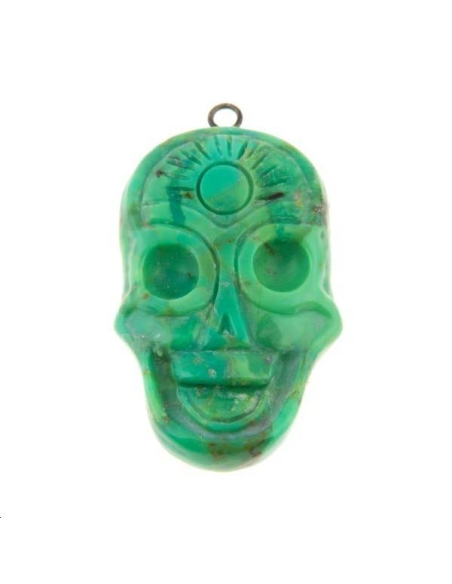 Turquoise compressée teintée 32x17mm  Les pendentifs en pierre Fine- 1