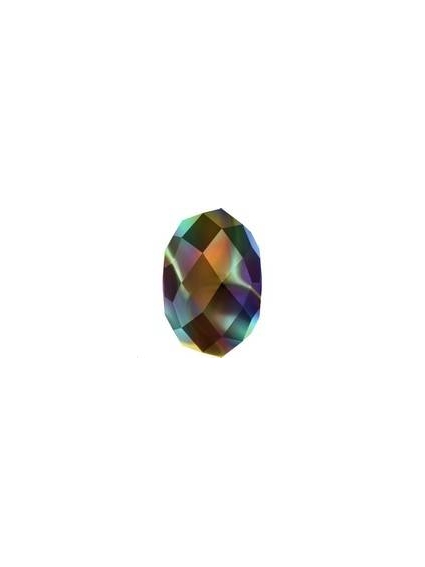 Briolette bead 6mm cr rainb dark 2x  Briolette 6mm- 1