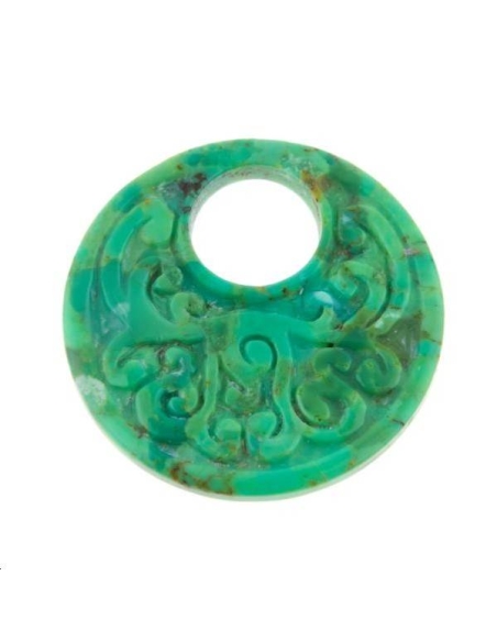 Turquoise compressée pendentif 34mm  Les pendentifs en pierre Fine- 1