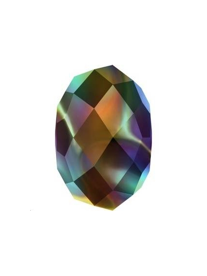 Briolette bead 8mm cr rainb dark 2x  Briolette 8mm- 1 2