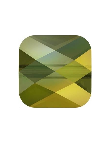 Perle carré 6mm cr iridescent green  Mini square Swarovski (5053)- 2