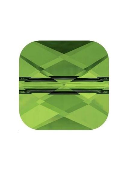 Perle carré 6mm dark moss green  Mini square Swarovski (5053)- 1 2