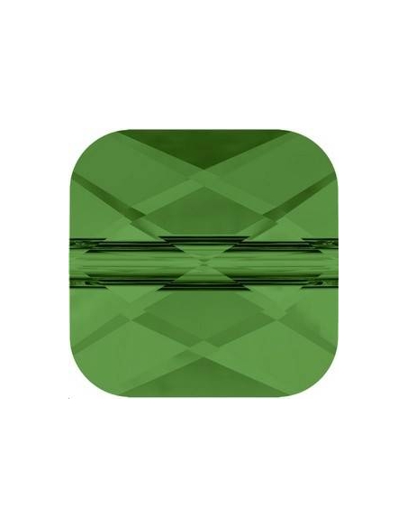 Perle carré 6mm fern green  Mini square Swarovski (5053)- 2 Perle carré 6mm fern green  Mini square Swarovski (5053)- 2