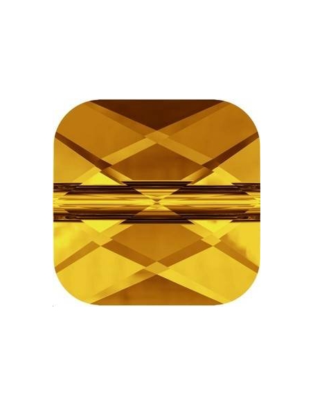 Perle carré 6mm sunflower  Mini square Swarovski (5053)- 2 Perle carré 6mm sunflower  Mini square Swarovski (5053)- 2