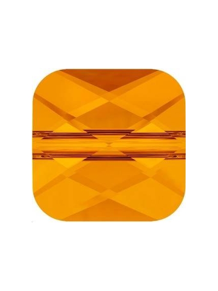 Perle carré 6mm tangerine   Mini square Swarovski (5053)- 1 2