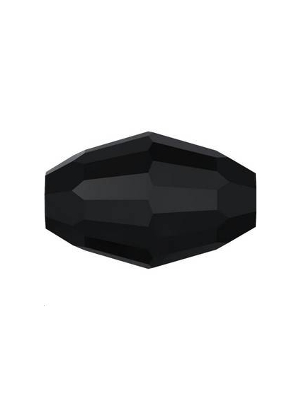 Olive 9X6mm Jet  Grains de riz Swarovski (5200)- 1 2