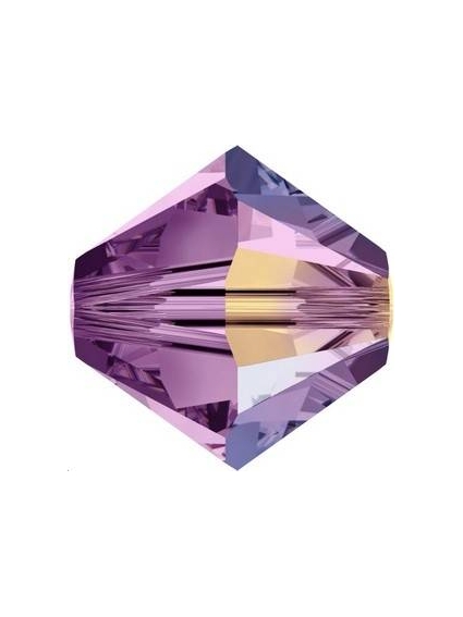 Lot toupies 4MM Light amethyst AB  Toupies 4mm AB (5301/5328)- 1 2