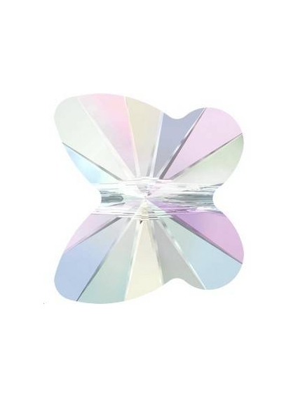 papillon 8mm Crystal AB  Papillons 8mm- 1 2