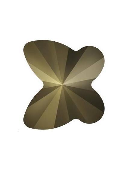 Papillon 8mm Cr met light gold 2x  Papillons 8mm- 1 2