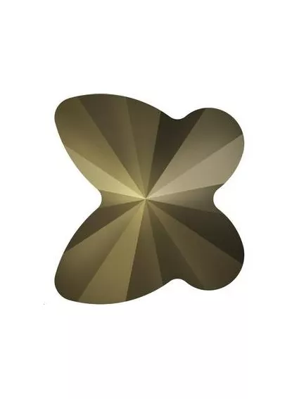 Papillon 8mm Cr met light gold 2x  Papillons 8mm- 1 2