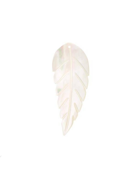 Nacre pendentif feuille 20x56mm  Les pendentifs en nacre- 1