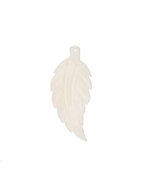 Nacre pendentif feuille 25x65mm  Les pendentifs en nacre- 1 Nacre pendentif feuille 25x65mm  Les pendentifs en nacre- 1